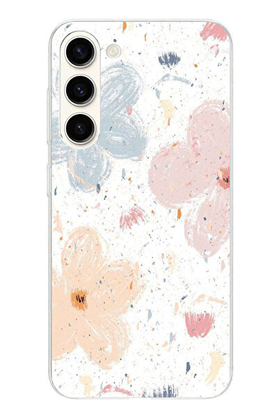 TechTree حافظة سيليكون مطبوع متوافقة مع هاتف سامسونج جالاكسي S25 بلس بنمط زهو...