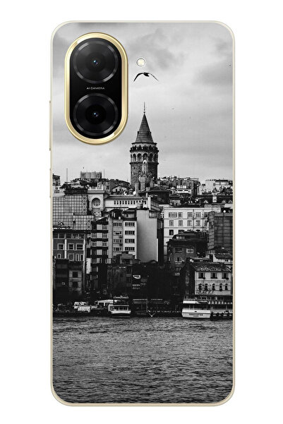 TechTree حافظة سيليكون مطبوع متوافقة مع هاتف Redmi A5 مع إطلالة على برج غالات...