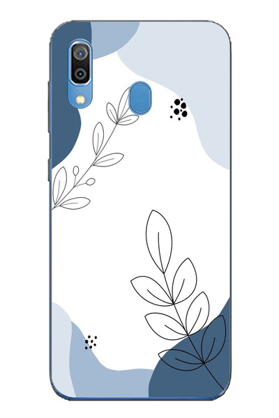 TechTree حافظة سيليكون متوافقة مع هاتف سامسونج جالاكسي A20-A30 باللون الأزرق ...