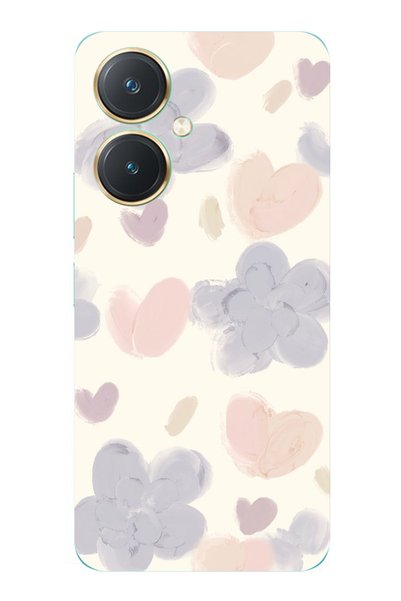TechTree حافظة سيليكون متوافقة مع هاتف Vivo Y27 من Paint Garden Flower and He...