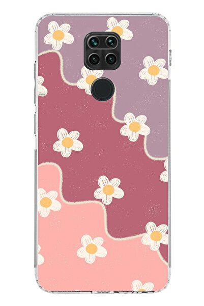 TechTree حافظة سيليكون متوافقة مع هاتف Redmi Note 9 بلون وردي مجفف وأرجواني م...