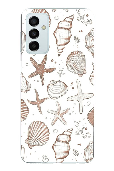 TechTree حافظة سيليكون مطبوع متوافقة مع هاتف سامسونج جالاكسي M14 باللون البني...