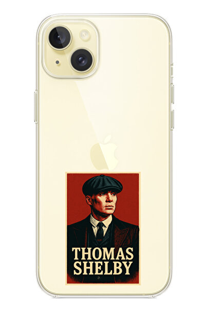 TechTree حافظة سيليكون متوافقة مع هاتف iPhone 15 PLUS من Thomas Shelby مطبوع