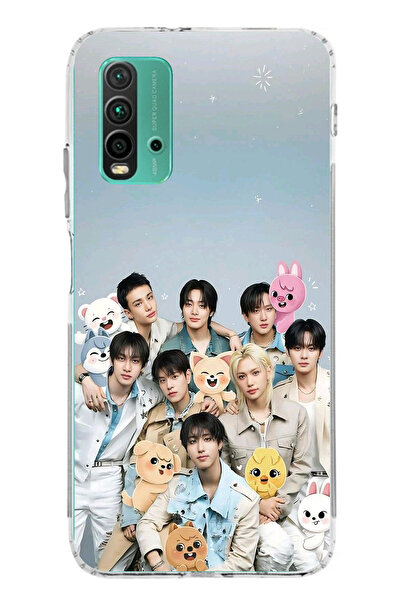 TechTree حافظة سيليكون مطبوع متوافقة مع Redmi 9T-POCO M3 ذات طابع فرقة K-Pop للأطفال وSKZOO