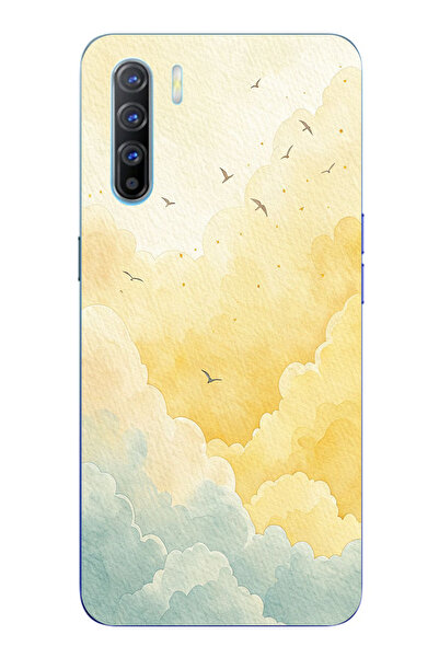 TechTree حافظة سيليكون متوافقة مع هاتف اوبو رينو 3-A91 باللونين الأصفر والأخض...