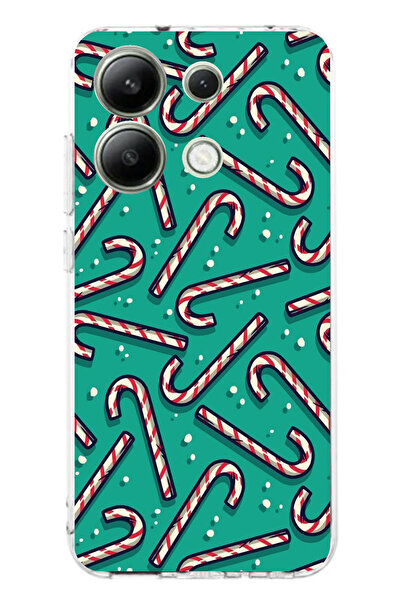 TechTree حافظة سيليكون مطبوع متوافقة مع هاتف Redmi Note 13 4G مزودة بعصا حلوى...