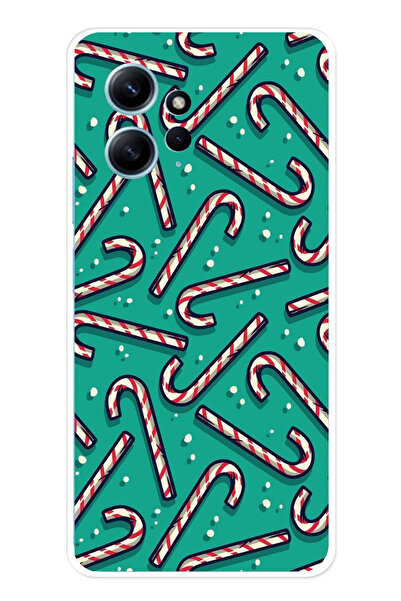 TechTree حافظة سيليكون مطبوع متوافقة مع هاتف Redmi Note 12 4G مزودة بعصا حلوى...