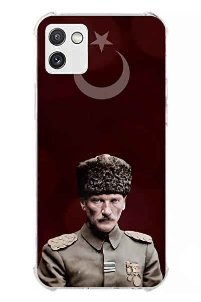 TechTree حافظة سيليكون متوافقة مع هاتف سامسونج جالاكسي A03 على شكل نجمة وهلال...