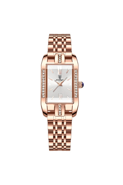 POEDAGAR Women's wristwatch Quartz Elegant Casual Steel Gold White