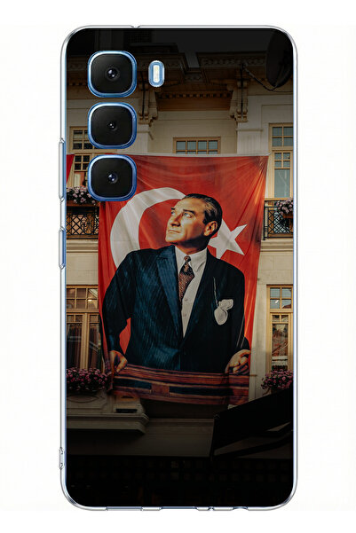 TechTree حافظة سيليكون متوافقة مع هاتف Infinix Hot 60-60i بتفاصيل العلم العمل...