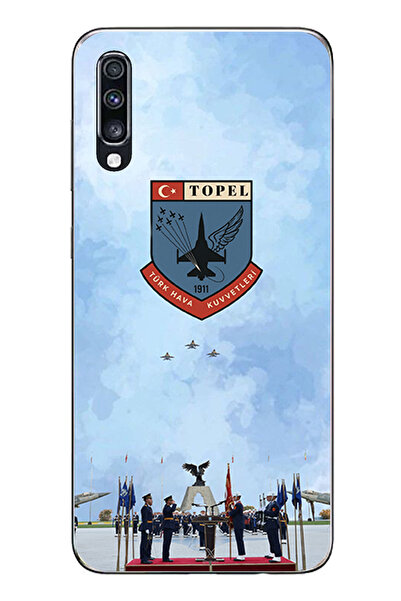 TechTree حافظة سيليكون متوافقة مع هاتف سامسونج جالاكسي A70 من القوات الجوية ا...