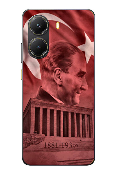 TechTree حافظة سيليكون متوافقة مع POCO X7 PRO تصور صورة أتاتورك وAnımitabıl م...