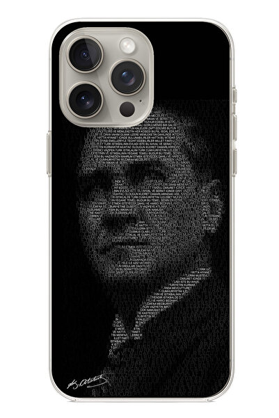 TechTree حافظة سيليكون متوافقة مع هاتف iPhone 15 PRO MAX مكتوب عليها صورة أتا...