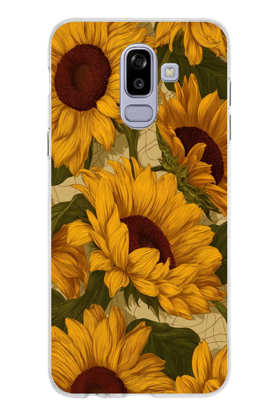 TechTree حافظة سيليكون متوافقة مع هاتف سامسونج جالاكسي J8-A6 بلس باللون الأصف...