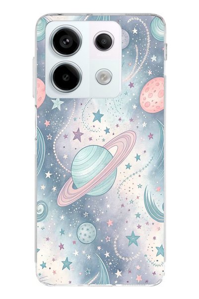 TechTree Redmi Note 13 Pro 5g Compatible Soft Colorful Planets Printed Silico...