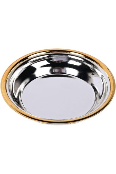 Generic Elegant Silver Plated Steel Plate 9 cm for Serving Dates