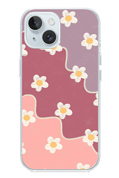 TechTree حافظة سيليكون متوافقة مع هاتف iPhone 15 بلون داكن ولون أرجواني مموج ...