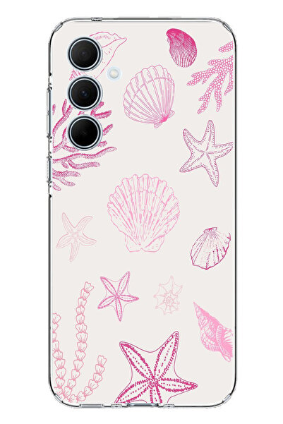 TechTree حافظة سيليكون متوافقة مع هاتف سامسونج جالاكسي A35 باللون الوردي وستا...