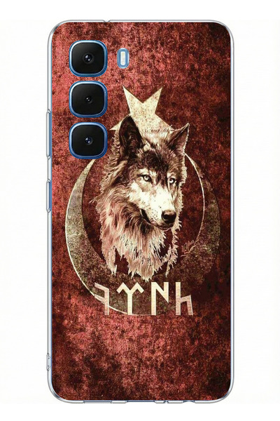 TechTree حافظة سيليكون مطبوع متوافقة مع هاتف Infinix Hot 60-60i مع كتابة جوك ترك ونقش بوزكويرت