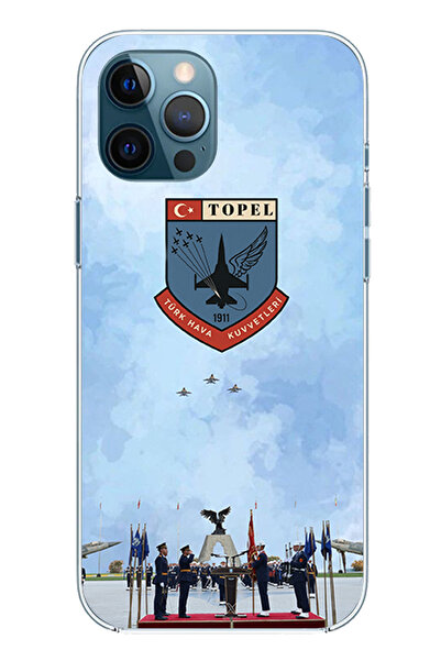 TechTree iPhone 12 Pro Max Compatible Turkish Air Force Printed Silicone Case