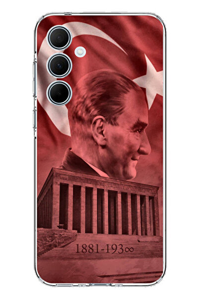 TechTree حافظة سيليكون متوافقة مع هاتف سامسونج جالاكسي A35 تحمل صورة أتاتورك ...