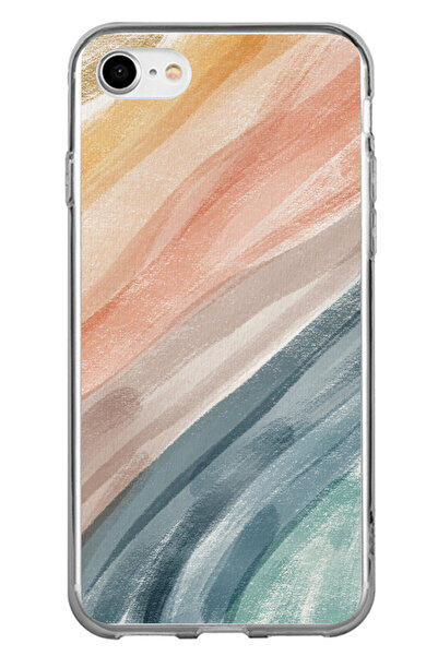 TechTree iPhone 7-8-Se 2020 Compatible Modern Color Palette Printed Silicone ...