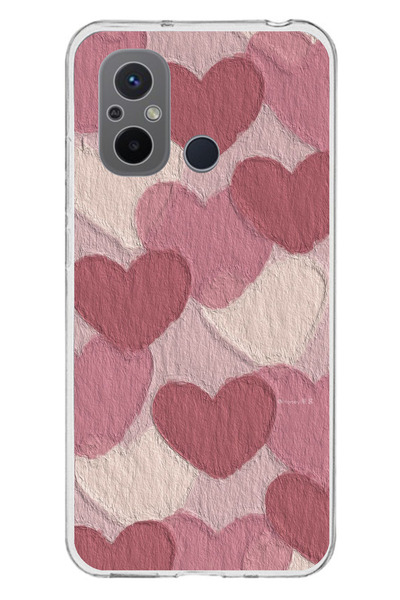 TechTree حافظة سيليكون مطبوع متوافقة مع هاتف Redmi 12C مع لون وردي باستيل وقل...