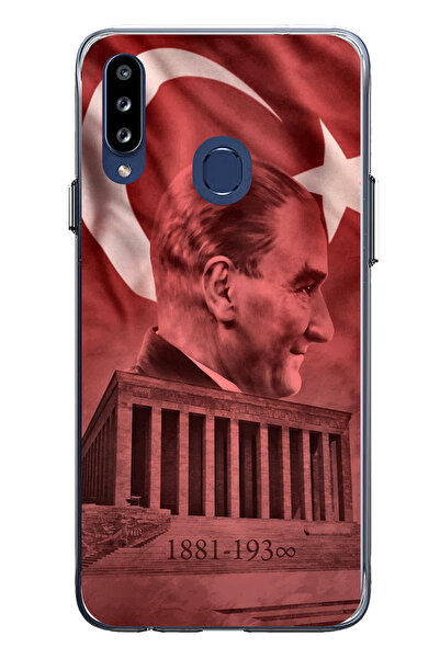 TechTree حافظة سيليكون متوافقة مع هاتف سامسونج جالاكسي A20S تحمل صورة أتاتورك...