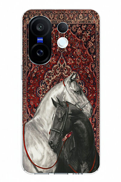 TechTree حافظة سيليكون متوافقة مع Vivo X200 FE ذات تصميم تقليدي على شكل حصان ...