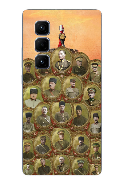 TechTree حافظة سيليكون متوافقة مع هاتف Infinix Hot 50 PRO PLUS+ متوافقة مع أتاتورك وقادة الحرب للتحرير مطبوع