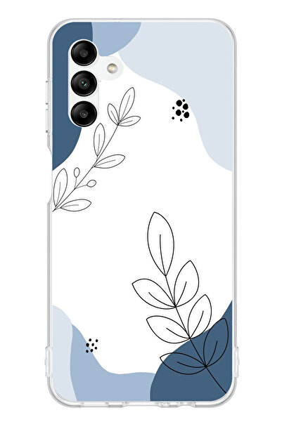 TechTree حافظة سيليكون متوافقة مع هاتف سامسونج جالاكسي A04s باللون الأزرق وخط...