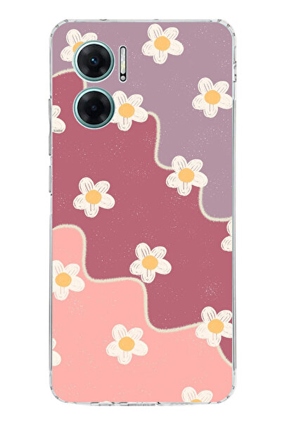 TechTree Redmi Note 11E Compatible Dusty Rose and Lilac Tone Wavy Daisy Print...