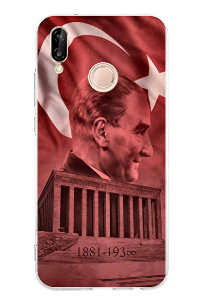 TechTree حافظة سيليكون متوافقة مع هاتف Huawei P20 Lite تصور صورة أتاتورك واني...