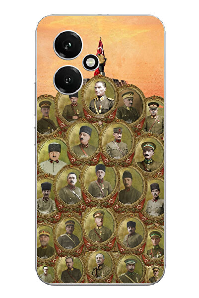 TechTree حافظة سيليكون متوافقة مع هاتف Honor 400 تابعة لقائد الحرب الأتاتورية والتحرير مطبوع