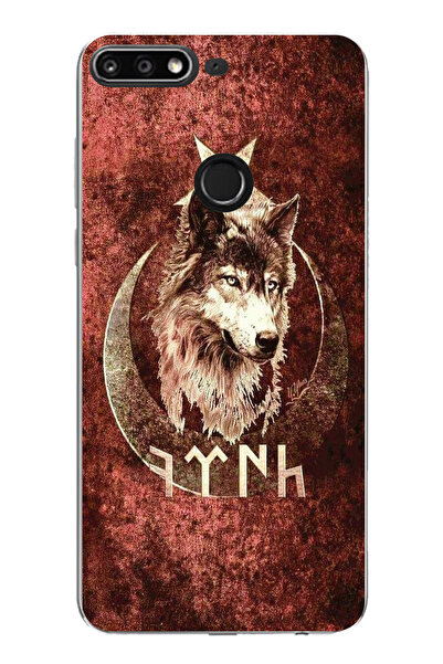 TechTree حافظة سيليكون مطبوع متوافقة مع هاتف هواوي Y7 2018 - هونور 7C مع نمط ...