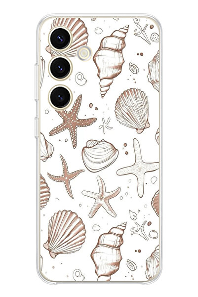 TechTree حافظة سيليكون مطبوع متوافقة مع هاتف سامسونج جالاكسي S25 باللون البني...