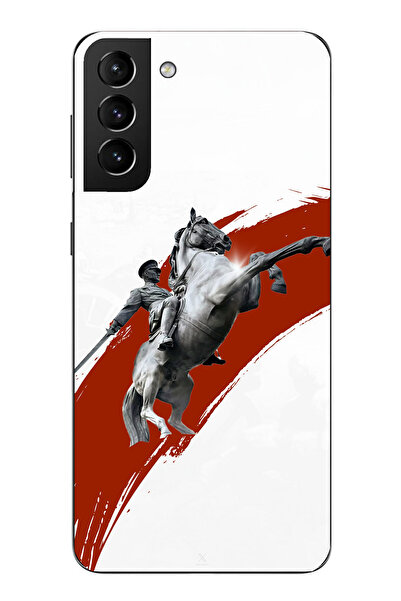 TechTree حافظة سيليكون متوافقة مع هاتف سامسونج جالاكسي S21 بلس بتفاصيل حصان أ...