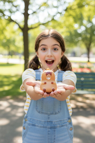 BUCHE Capybara Kapibara Ağzında Baloncuk yapan Anahtarlık Çanta Süsü