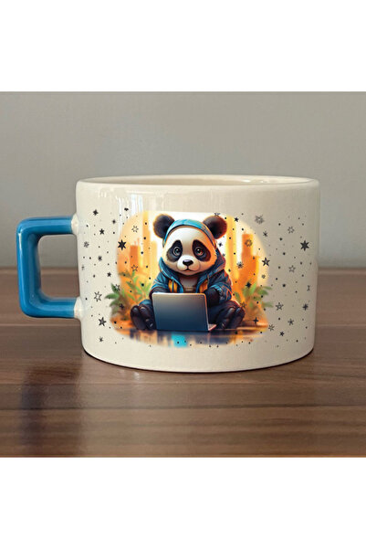 Kırtasiye Ofisi Sad Sad Panda - Occupation: Programmer Blue Handle Square Occ...