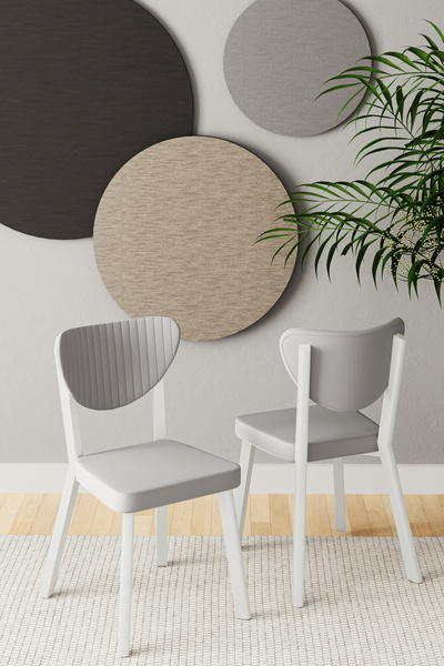 DEREN HOME Arfem Serisi 1 Adet AÇIK GRİ Mutfak Cafe Yemek Sandalyesi Metal İs...