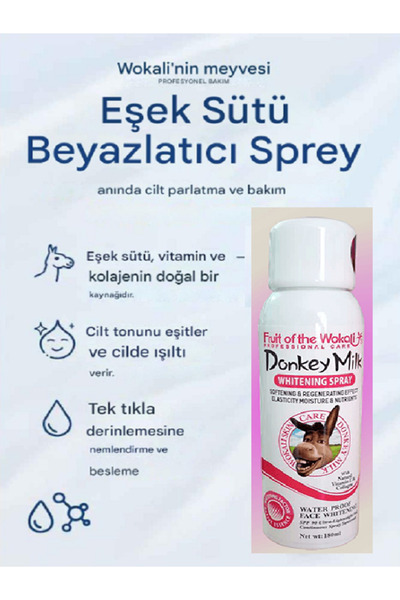 Wokali Donkey Milk Donkey Milk Whitening Cream Gerçek Eşek Sütü Anında Beyazl...