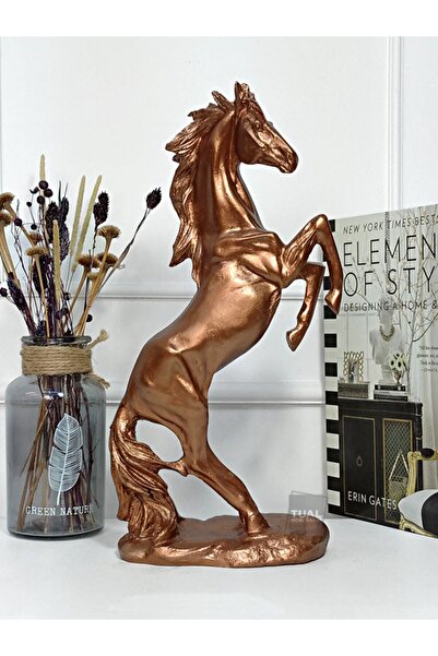 Tual Hobi Sanat Şahlanan At Biblo Heykeli Bronz