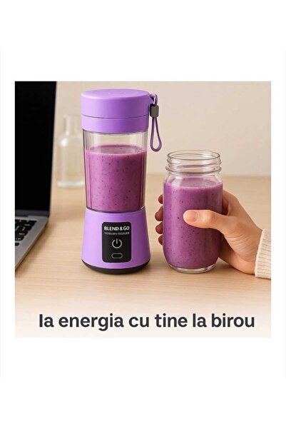 OEM portable blender ideal for gym, office, home, model HM-03, 380ml, USB charging