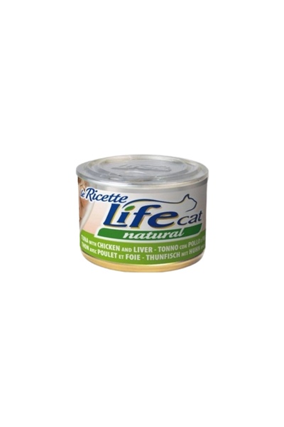 Life Cat لايف كات طعام رطب بالتونة و الدجاج و كبد الدجاج للقطط 150g