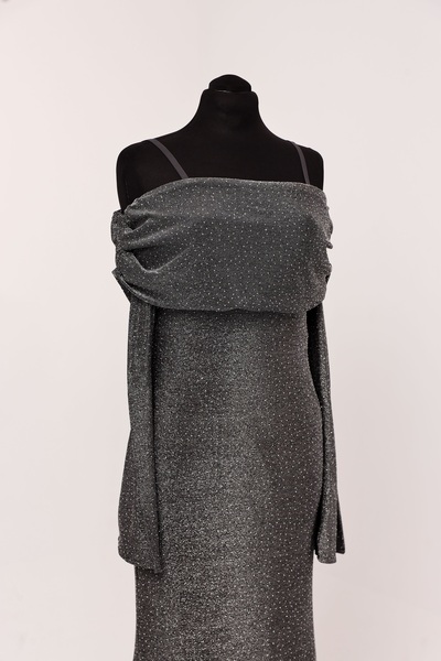 dantil stretch evening dress