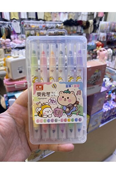 İnci Çift Taraflı Fosforlu Kalem Ayıcık