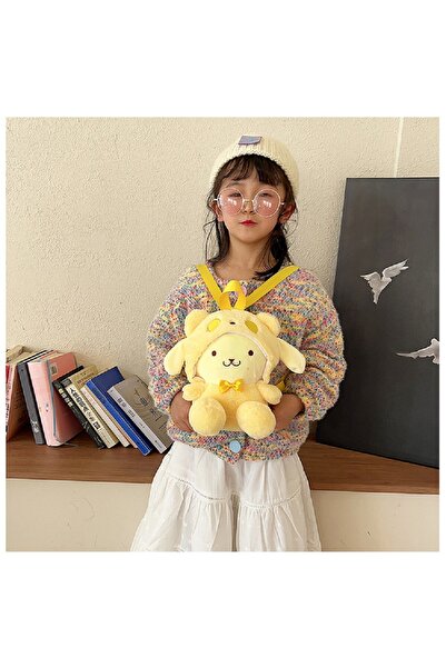 Livava حقيبة ظهر صغيرة من القطيفة للأطفال من بورين مع سحاب وحزام قابل للتعديل، مقاس 27×19 سم