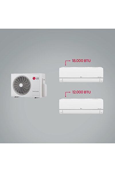 LG 1+2 Multi Sistem / 18+12 İç Üniteler ve 1 Adet Dış Ünite / Al Thinq Wi-Fi ...
