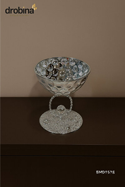drobina Crystal silver dessert plate, central Drobina