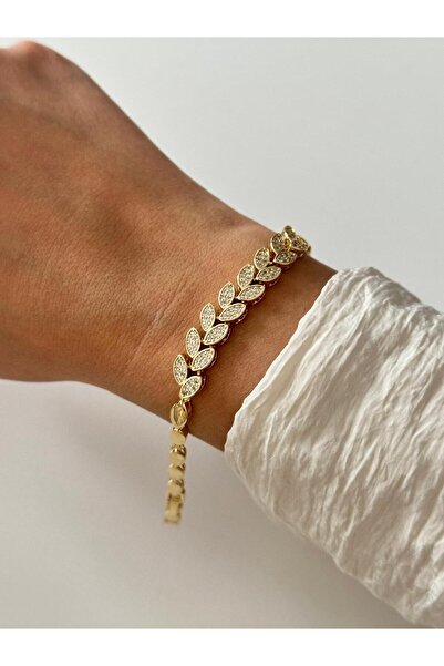 Charmist 14K Çelik Üzeri Altın Kaplama Zirkon Taşlı Özel Seri Bileklik